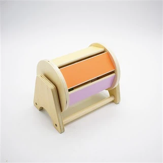 Drevený montessori textilný bubon